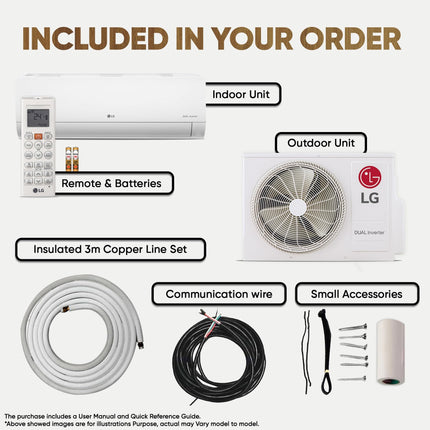 LG 1.5 Ton 3 Star Hot & Cold, DUAL Inverter Split AC (Copper, Convertible 5-in-1, VIRAAT Mode, 4 Way Swing, HD Filter with Anti-Virus Protection, US-H19VNXE, White) 