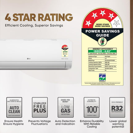LG 1.5 Ton 4 Star DUAL Inverter Split AC (Copper, AI Convertible 6-in-1, VIRAAT Mode, Faster Cooling & Energy Saving, 4 Way Swing, HD Filter with Anti-Virus Protection, US-Q19JNYE, White) 