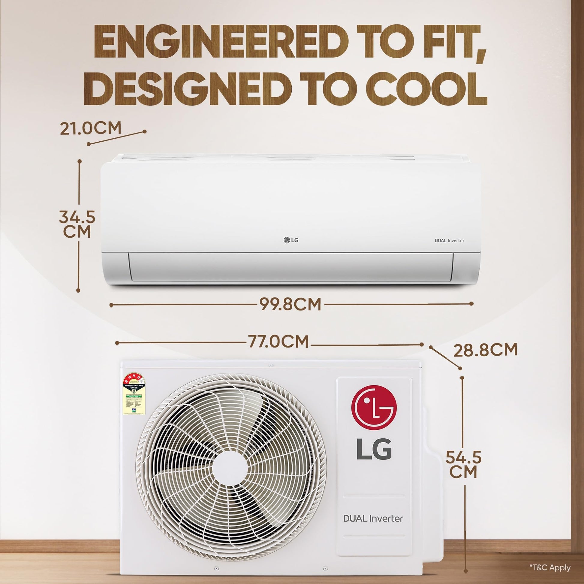 LG 1.5 Ton 4 Star DUAL Inverter Split AC (Copper, AI Convertible 6-in-1, VIRAAT Mode, Faster Cooling & Energy Saving, 4 Way Swing, HD Filter with Anti-Virus Protection, US-Q19JNYE, White) 