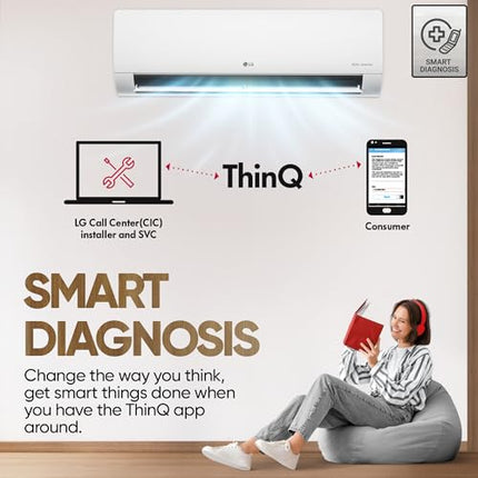 LG 1.5 Ton 5 Star DUAL Inverter Split AC (Copper, AI Convertible 6-in-1, VIRAAT Mode, Faster Cooling & Energy Saving, 4 Way Swing, HD Filter with Anti-Virus Protection, US-Q19QNZE1, White) 