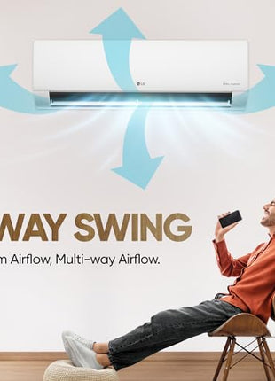 LG 1.5 Ton 5 Star DUAL Inverter Split AC (Copper, AI Convertible 6-in-1, VIRAAT Mode, Faster Cooling & Energy Saving, 4 Way Swing, HD Filter with Anti-Virus Protection, US-Q19QNZE1, White) 