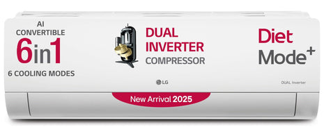 LG 1.5 Ton 5 Star DUAL Inverter Split AC (Copper, AI Convertible 6-in-1, VIRAAT Mode, Faster Cooling & Energy Saving, 4 Way Swing, HD Filter with Anti-Virus Protection, US-Q19YNZE, White) 