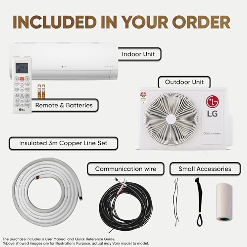 LG 1.5 Ton 5 Star DUAL Inverter Split AC (Copper, AI Convertible 6-in-1, VIRAAT Mode, Faster Cooling & Energy Saving, 4 Way Swing, HD Filter with Anti-Virus Protection, US-Q19YNZE, White) 