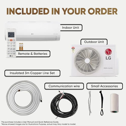 LG 1.5 Ton 5 Star DUAL Inverter Split AC (Copper, AI Convertible 6-in-1, VIRAAT Mode, Faster Cooling & Energy Saving, 4 Way Swing, HD Filter with Anti-Virus Protection, US-Q19YNZE, White) 