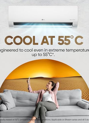 LG 1.5 Ton 5 Star DUAL Inverter Split AC (Copper, AI Convertible 6-in-1, VIRAAT Mode, Faster Cooling & Energy Saving, 4 Way Swing, HD Filter with Anti-Virus Protection, US-Q19YNZE, White) 