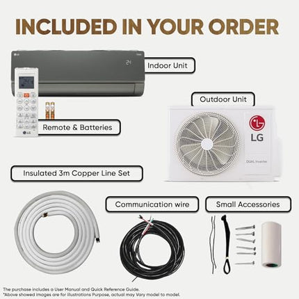 LG 1.5 Ton 5 Star, Wi-Fi, Energy Manager+, DUAL Inverter Split AC (Copper, AI+ Convertible 6-in-1, Diet Mode+, 4 Way Swing, HD Filter with Anti-Virus Protection, US-Q19MWZE, Black Mirror) 