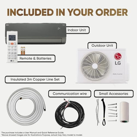 LG 1.5 Ton 5 Star, Wi-Fi, Energy Manager+, DUAL Inverter Split AC (Copper, AI+ Convertible 6-in-1, Diet Mode+, 4 Way Swing, HD Filter with Anti-Virus Protection, US-Q19MWZE, Black Mirror) 