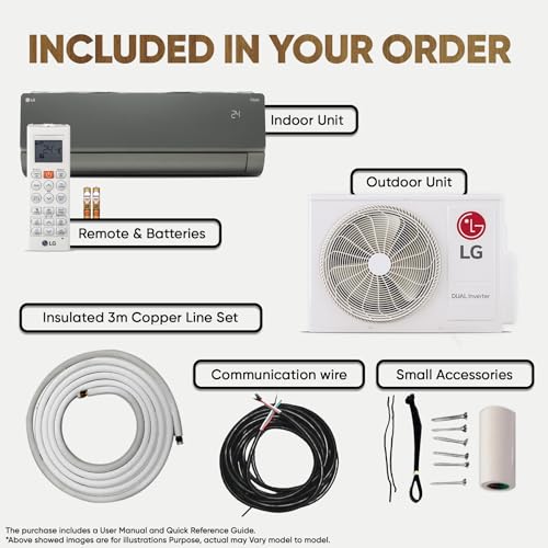 LG 1.5 Ton 5 Star, Wi-Fi, Energy Manager+, DUAL Inverter Split AC (Copper, AI+ Convertible 6-in-1, Diet Mode+, 4 Way Swing, HD Filter with Anti-Virus Protection, US-Q19MWZE, Black Mirror) 