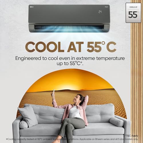 LG 1.5 Ton 5 Star, Wi-Fi, Energy Manager+, DUAL Inverter Split AC (Copper, AI+ Convertible 6-in-1, Diet Mode+, 4 Way Swing, HD Filter with Anti-Virus Protection, US-Q19MWZE, Black Mirror) 
