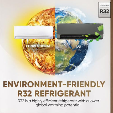 LG 1.5 Ton 5 Star, Wi-Fi, Energy Manager+, DUAL Inverter Split AC (Copper, AI+ Convertible 6-in-1, Diet Mode+, 4 Way Swing, HD Filter with Anti-Virus Protection, US-Q19MWZE, Black Mirror) 