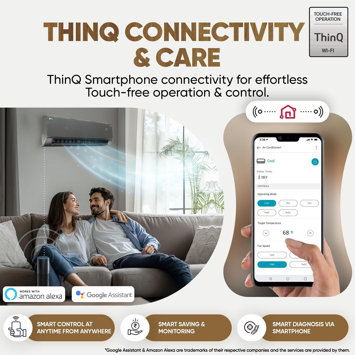 LG 1.5 Ton 5 Star, Wi-Fi, Energy Manager+, DUAL Inverter Split AC (Copper, AI+ Convertible 6-in-1, Diet Mode+, 4 Way Swing, HD Filter with Anti-Virus Protection, US-Q19MWZE, Black Mirror) 