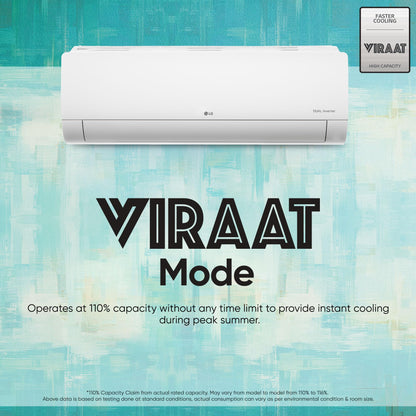 LG 1 Ton 4 Star DUAL Inverter Split AC (Copper, AI Convertible 6-in-1 Cooling, 4 Way Swing, HD Filter with Anti-Virus Protection, Faster Cooling & Energy Saving, 2024 Model, TS-Q13JNYE, White) 