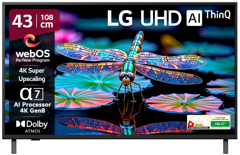 LG 108 cm (43 inches) UA82 Series 4K Ultra HD Smart webOS LED TV 43UA82006LA price under 30000