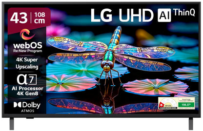 LG 108 cm (43 inches) UA82 Series 4K Ultra HD Smart webOS LED TV 43UA82006LA 