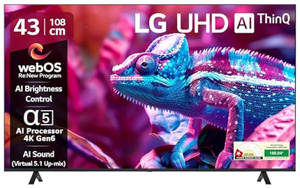 LG 108 cm (43 inches) UR75 Series 4K Ultra HD Smart LED TV 43UR75006LC 