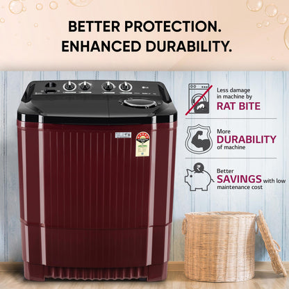 LG 11.5 kg, 5 Star, Roller Jet Pulsator with Soak, Wind Jet Dry Technology, Semi-Automatic Top Load Washing Machine (2025 Model, P115ASDAZ, Smart Filter & Rat Away feature) 