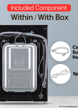 LG 12 Kg, 5 Star, AI Direct Drive Technology, Wi-Fi, Steam Fully Automatic Front Load Washing Machine (FHP1412Z5O, Intelligent & Convenient Fabric Care, Allergy Care, Remote Control, Onyx Black) 