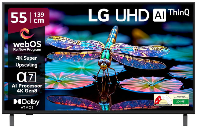 LG 139 cm (55 inches) UA82 Series 4K Ultra HD (3840 x 2160) Smart webOS LED TV 55UA82006LA 