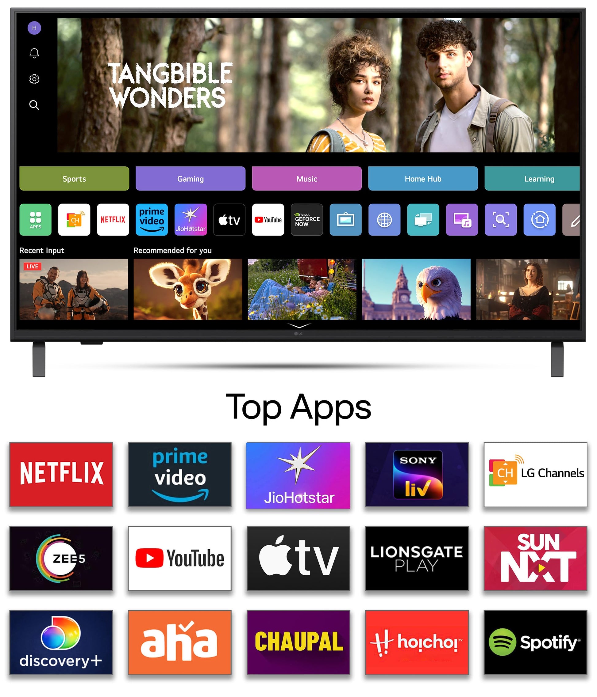 LG 139 cm (55 inches) UA82 Series 4K Ultra HD (3840 x 2160) Smart webOS LED TV 55UA82006LA 