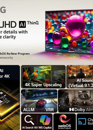 LG 139 cm (55 inches) UA82 Series 4K Ultra HD (3840 x 2160) Smart webOS LED TV 55UA82006LA 