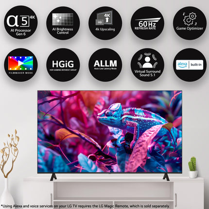 LG 139 cm (55 inches) UR75 Series 4K Ultra HD Smart LED TV 55UR75006LC 