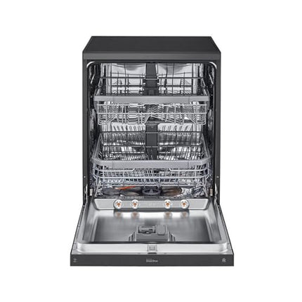 LG 14 Place Setting Free Standing Dish Washer with TrueSteam, QuadWash, EasyRack Plus, Wi-Fi Enabled (DFB424FM, Matte Black, Inverter Direct Drive Motor) 