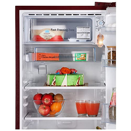 LG 185 L 4 Star Direct-Cool Inverter Single Door Refrigerator (GL-B199OSEY, Scarlet Euphoria, Smart Connect) 
