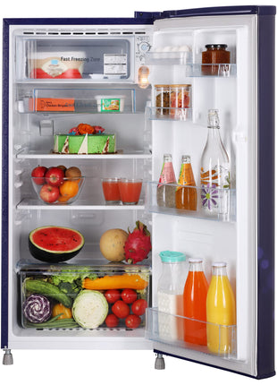 LG 185 L, 4 Star, Smart Inverter, Direct-Cool Single Door Refrigerator (GL-B199OBEY, Blue Euphoria, Smart Connect & Fast Ice Making) 