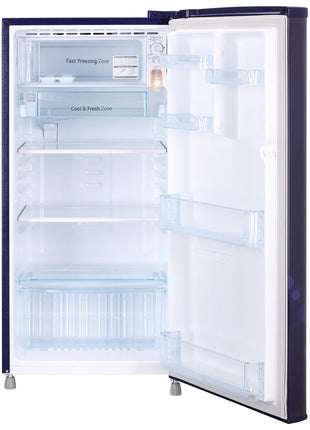 LG 185 L, 4 Star, Smart Inverter, Direct-Cool Single Door Refrigerator (GL-B199OBEY, Blue Euphoria, Smart Connect & Fast Ice Making) 