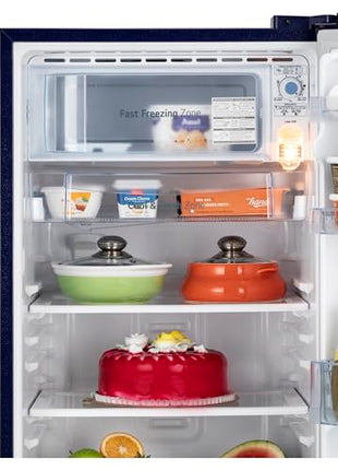 LG 185 L, 5 Star, Smart Inverter Compressor, Direct Cool Single Door Refrigerator (GL-D201ABIU.BBIZEBN, Blue ILAN, Moist N Fresh, Auto Smart Connect & Base Stand Drawer) 