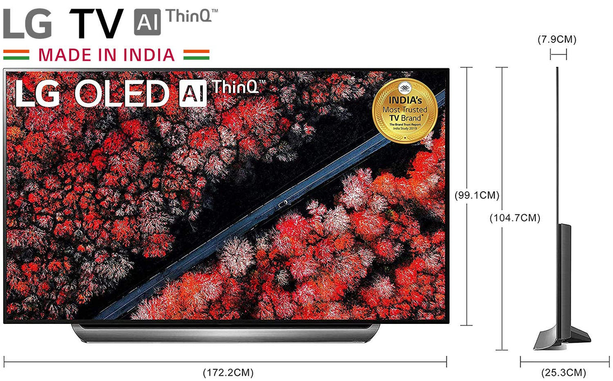 LG 195 cms (77 inches) 4K Ultra HD Smart OLED TV OLED77C9PTA | With Built-in Alexa (Dark Meteo Titanium) (2019 Model) 