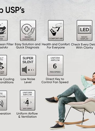 LG 2 Ton 3 Star DUAL Inverter Split AC (Copper, AI Convertible 6-in-1, Diet Mode+, Faster Cooling & Energy Saving, 4 Way Swing, HD Filter with Anti-Virus Protection, US-Q24ENXE, White) 