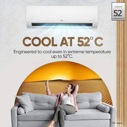 LG 2 Ton 3 Star DUAL Inverter Split AC (Copper, AI Convertible 6-in-1, Diet Mode+, Faster Cooling & Energy Saving, 4 Way Swing, HD Filter with Anti-Virus Protection, US-Q24ENXE, White) 