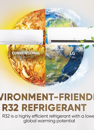 LG 2 Ton 3 Star DUAL Inverter Split AC (Copper, AI Convertible 6-in-1, Diet Mode+, Faster Cooling & Energy Saving, 4 Way Swing, HD Filter with Anti-Virus Protection, US-Q24ENXE, White) 