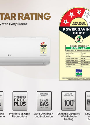 LG 2 Ton 3 Star DUAL Inverter Split AC (Copper, AI Convertible 6-in-1, Diet Mode+, Faster Cooling & Energy Saving, 4 Way Swing, HD Filter with Anti-Virus Protection, US-Q24ENXE, White) 