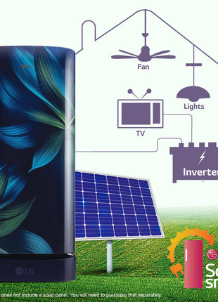 LG 210 L, 5 Star, Direct Cool, Smart Inverter Compressor, Single Door Refrigerator (2025 Model, GL-D231ABAU, Blue Aurora, Humidity Controller, Base stand with Drawer & Fast Ice Making) 