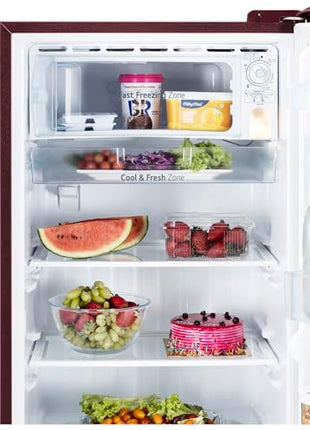 LG 210 L, 5 Star, Direct Cool, Smart Inverter Compressor, Single Door Refrigerator (2025 Model, GL-D231ASAU, Scarlet Aurora, Moist 'N' Fresh, Base stand with Drawer & Fast Ice Making) 