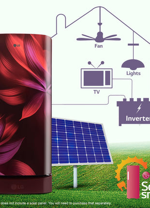 LG 210 L, 5 Star, Direct Cool, Smart Inverter Compressor, Single Door Refrigerator (2025 Model, GL-D231ASAU, Scarlet Aurora, Moist 'N' Fresh, Base stand with Drawer & Fast Ice Making) 