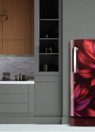 LG 210 L, 5 Star, Direct Cool, Smart Inverter Compressor, Single Door Refrigerator (2025 Model, GL-D231ASAU, Scarlet Aurora, Moist 'N' Fresh, Base stand with Drawer & Fast Ice Making) 