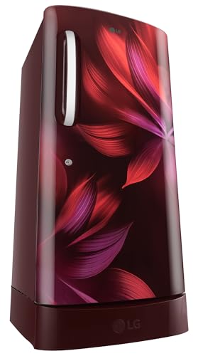 LG 210 L, 5 Star, Direct Cool, Smart Inverter Compressor, Single Door Refrigerator (2025 Model, GL-D231ASAU, Scarlet Aurora, Moist 'N' Fresh, Base stand with Drawer & Fast Ice Making) 