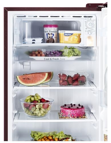 LG 210 L, 5 Star, Direct Cool, Smart Inverter Compressor, Single Door Refrigerator (2025 Model, GL-D231ASAU, Scarlet Aurora, Moist 'N' Fresh, Base stand with Drawer & Fast Ice Making) 