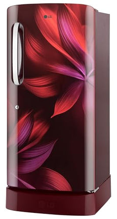 LG 210 L, 5 Star, Direct Cool, Smart Inverter Compressor, Single Door Refrigerator (2025 Model, GL-D231ASAU, Scarlet Aurora, Moist 'N' Fresh, Base stand with Drawer & Fast Ice Making) 