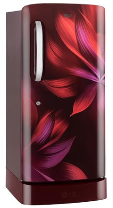LG 210 L, 5 Star, Direct Cool, Smart Inverter Compressor, Single Door Refrigerator (2025 Model, GL-D231ASAU, Scarlet Aurora, Moist 'N' Fresh, Base stand with Drawer & Fast Ice Making) 