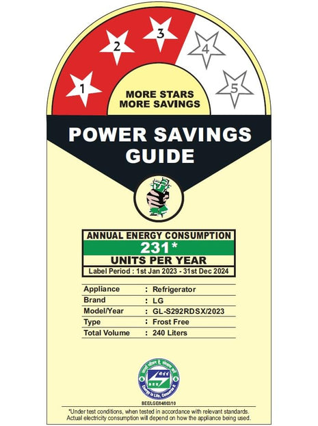 LG 240 L 3 Star Frost-Free Smart Inverter Double Door Refrigerator (GL-S292RDSX, Dazzle Steel, Convertible & Multi Air Flow Cooling) 
