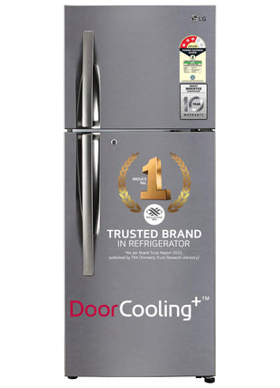 LG 242 L 2 Star Frost Free Smart Inverter Double Door Refrigerator ( GL-I292RPZY, Shiny Steel, Door Cooling +) 
