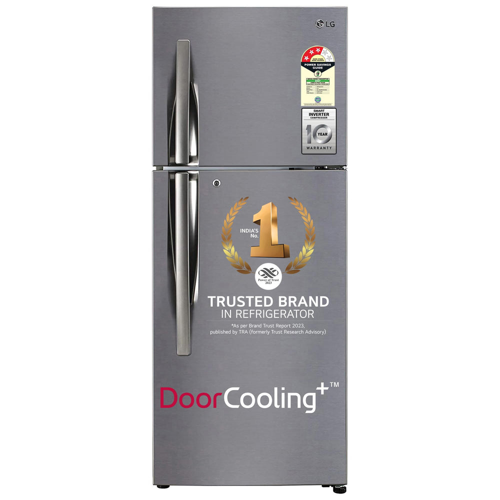 LG 242 L 2 Star Frost Free Smart Inverter Double Door Refrigerator ( GL-I292RPZY, Shiny Steel, Door Cooling +) price under 30000