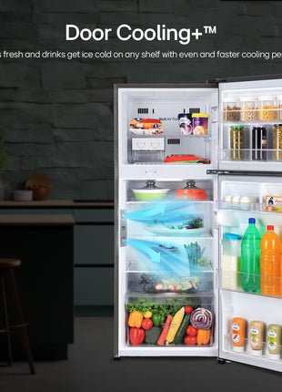 LG 242 L 2 Star Frost Free Smart Inverter Double Door Refrigerator ( GL-I292RPZY, Shiny Steel, Door Cooling +) 