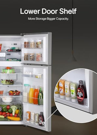 LG 242 L 2 Star Frost-Free Smart Inverter Double Door Refrigerator (GL-N292DPZY, Shiny Steel, Smart Connect & Multi Air Flow) 