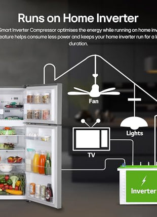 LG 242 L 2 Star Frost-Free Smart Inverter Double Door Refrigerator (GL-N292DPZY, Shiny Steel, Smart Connect & Multi Air Flow) 