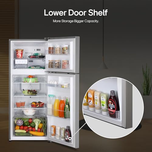 LG 242 L 2 Star Frost-Free Smart Inverter Double Door Refrigerator (GL-N292DPZY, Shiny Steel, Smart Connect & Multi Air Flow) 